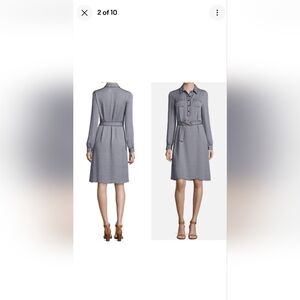 Tory Burch Silk Knee Length Chain Pattern Belted (Belt Missing)  Size 0